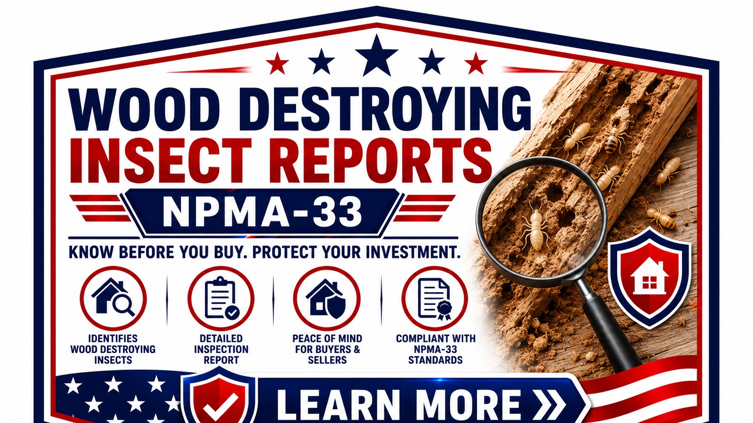 Wood Destroying Insect Certifications Croydon PA | Home Inspections