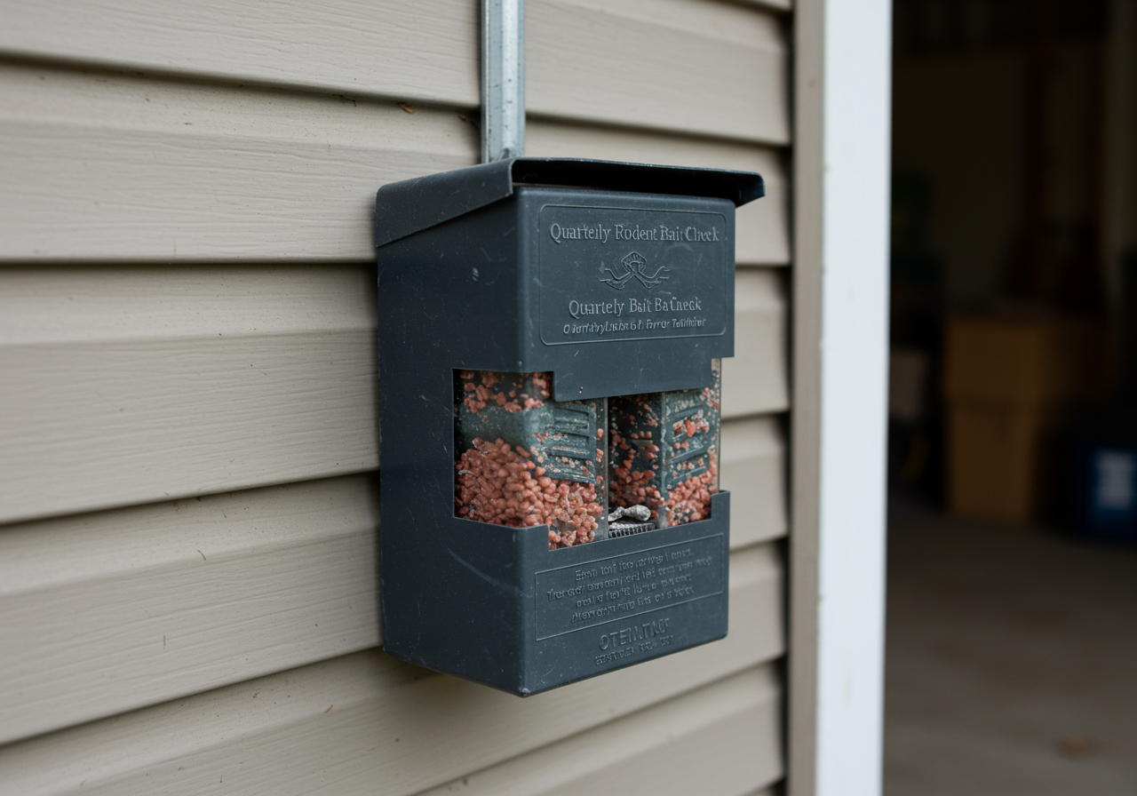 Sidekick Package Rockwall TX Quarterly Rodent Bait Checks | Spidermen Services