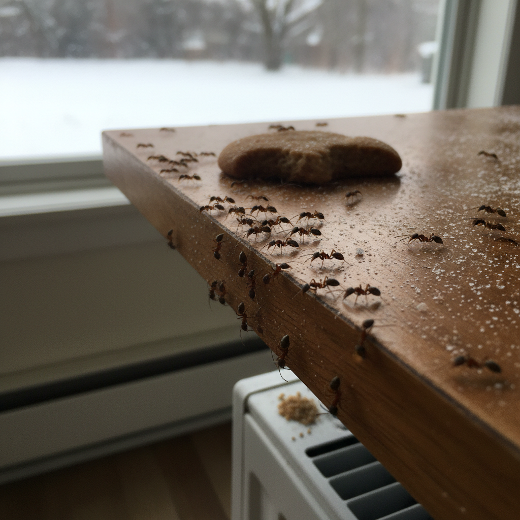 Ants in the House in Winter