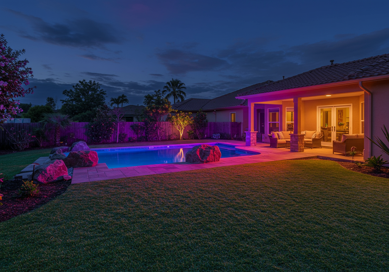 Punta Gorda Color Changing Outdoor Lighting | Ranson